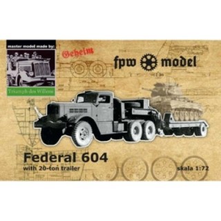 Federal 604 with 20-ton flat bed trailer