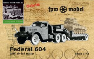Federal 604 with 20-ton flat bed trailer