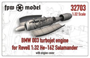 BMW 003 turbojet engine for Revell 1:32 He-162 Salamander